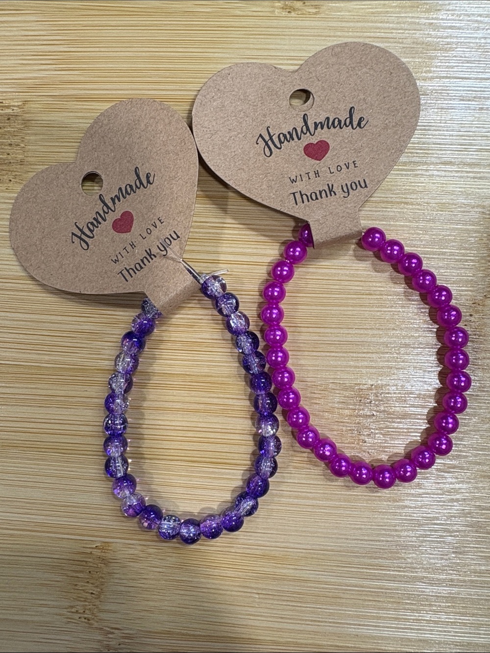 Handmade glass bead necklaces made specifically for juju